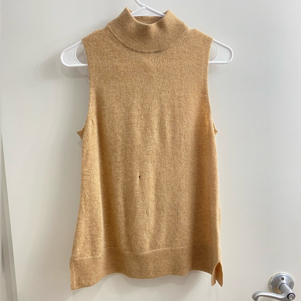 Halston 100% Cashmere Mockneck Sweater Size S